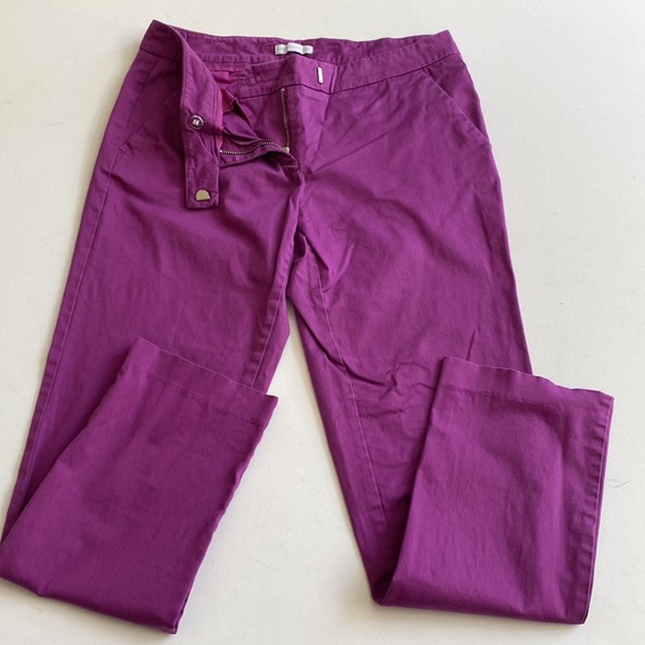 New York & Co. Womens Super Comfy Flat Front Stretch Trouser Ankle Pants, Size 6 - Picture 5 of 11